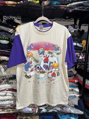 Vintage 90s Alaska Natives Art Shirt Size Large